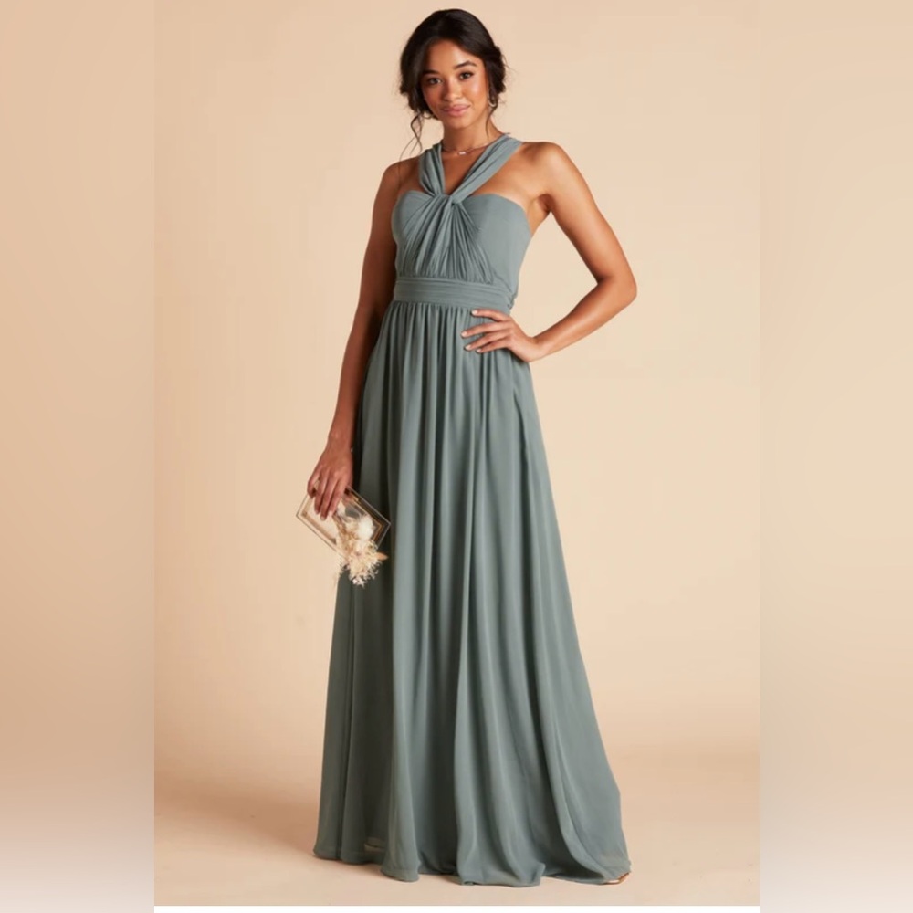 Birdy Grey Sage Green Maxi Dress with Twist Halter